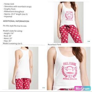 ✅PAUL FRANK RACERBACK TANK TOP SIZE L ✅